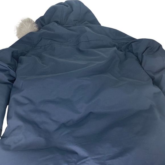 Madison Supply Mens Navy Down Winter Parka - Real Fur Trim Hood SZ Medium - Picture 5 of 16